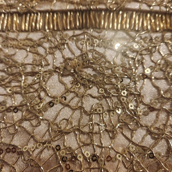 Gold Label Wow Couture Beaded & Gold Sequins Size Medium - Picture 10 of 10